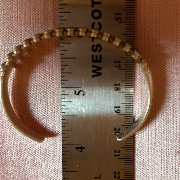 Vintage ZUNI Native American Needlepoint Sterling Bangle~15 Stones~Hammered side - Picture 9 of 10